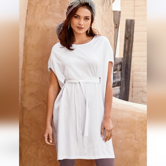 Peruvian Connection Barbados Pima Cotton Tunic Dress - Picture 1 of 5